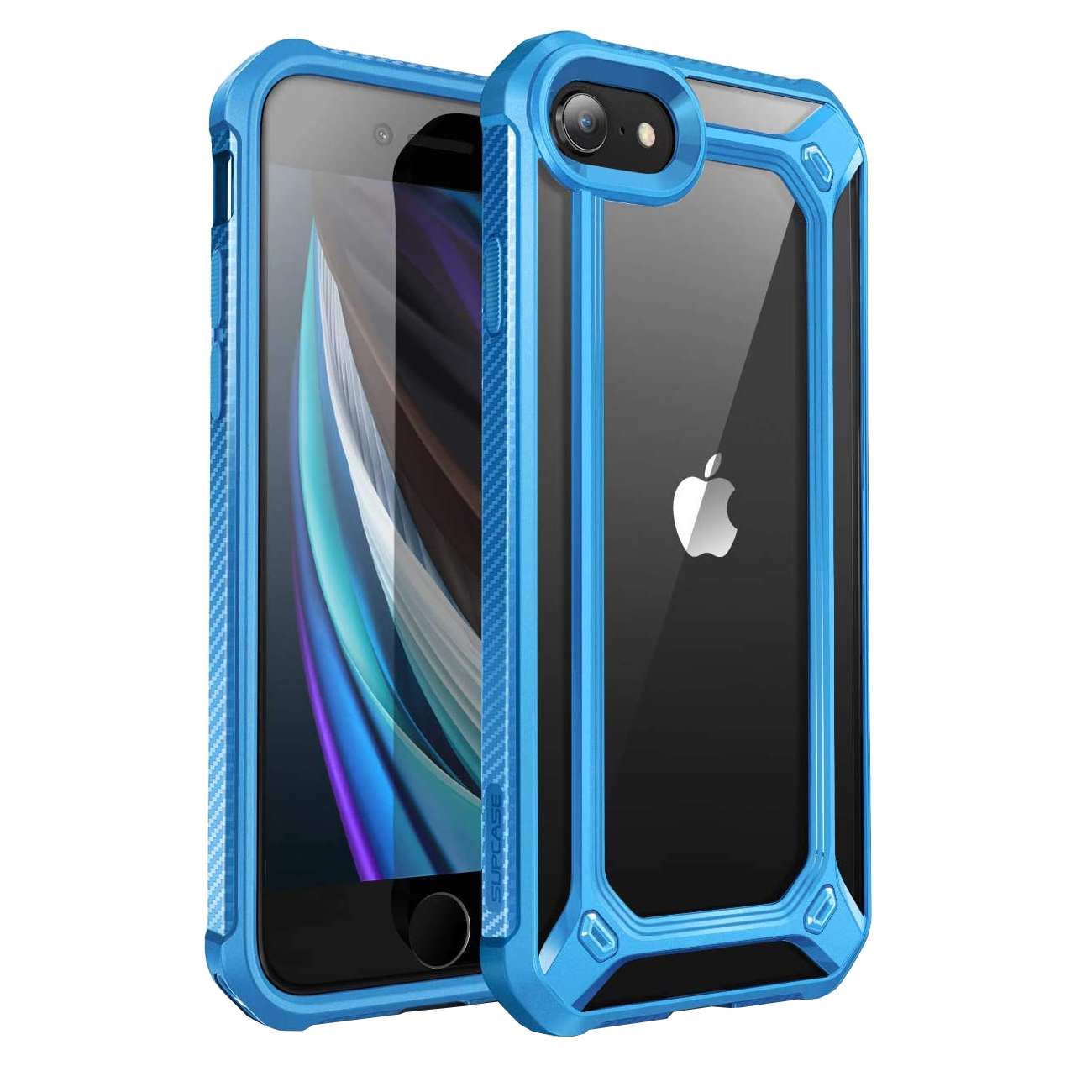 iPhone SE (2020) Unicorn Beetle Exo Clear Case-Blue