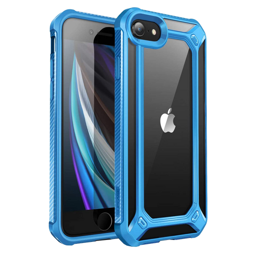 iPhone SE (2020) Unicorn Beetle Exo Clear Case-Blue