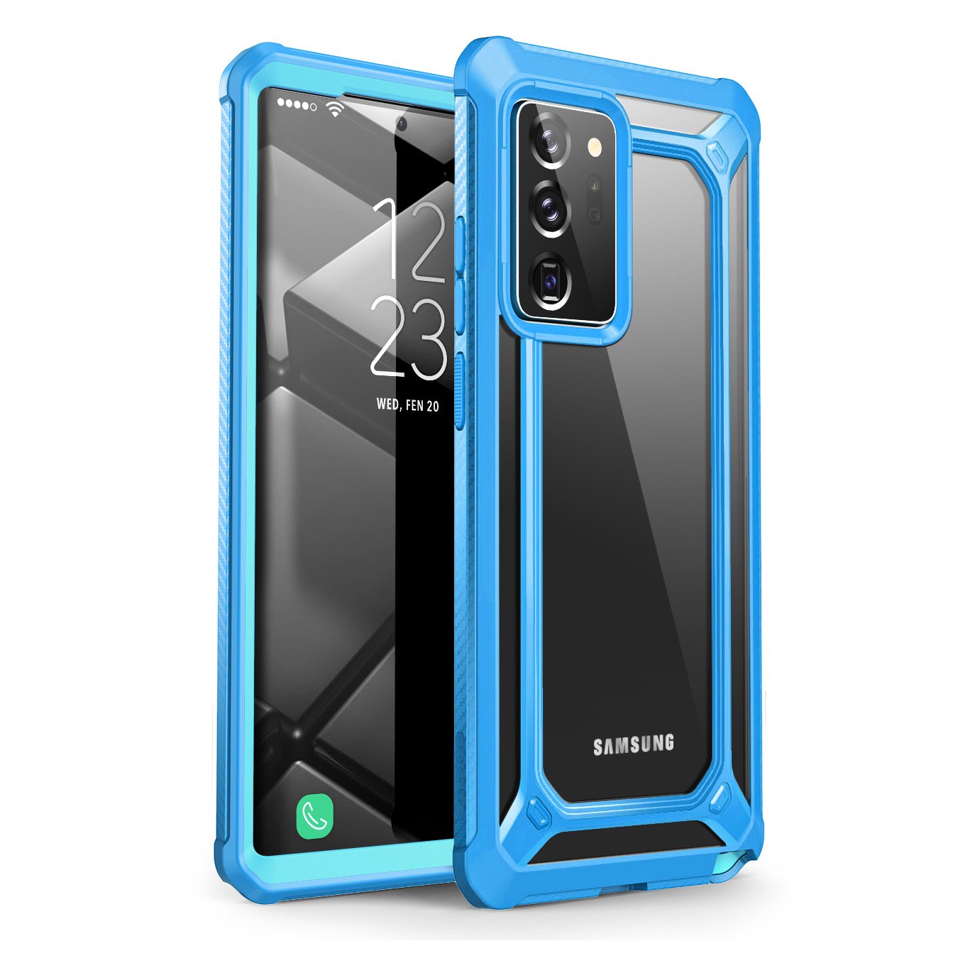 Galaxy Note20 Ultra Unicorn Beetle EXO Clear Case-Blue