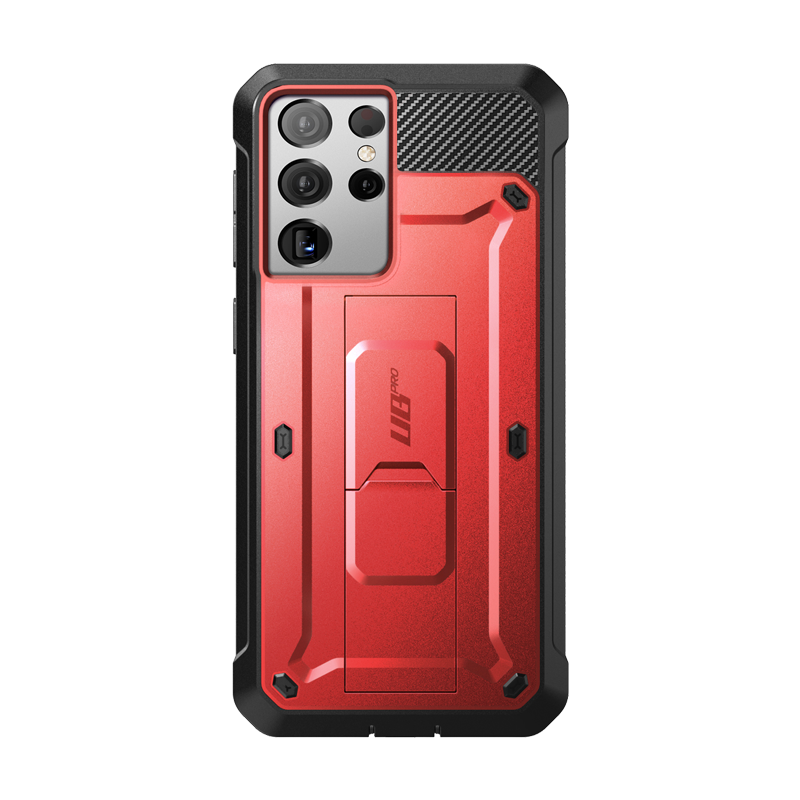 Galaxy S21 Ultra Unicorn Beetle Pro Rugged Case-Metallic Red