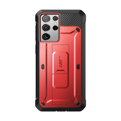 Galaxy S21 Ultra Unicorn Beetle Pro Rugged Case-Metallic Red
