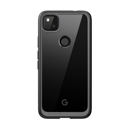 Google Pixel 4a (2020) Unicorn Beetle Style Clear Case-Black