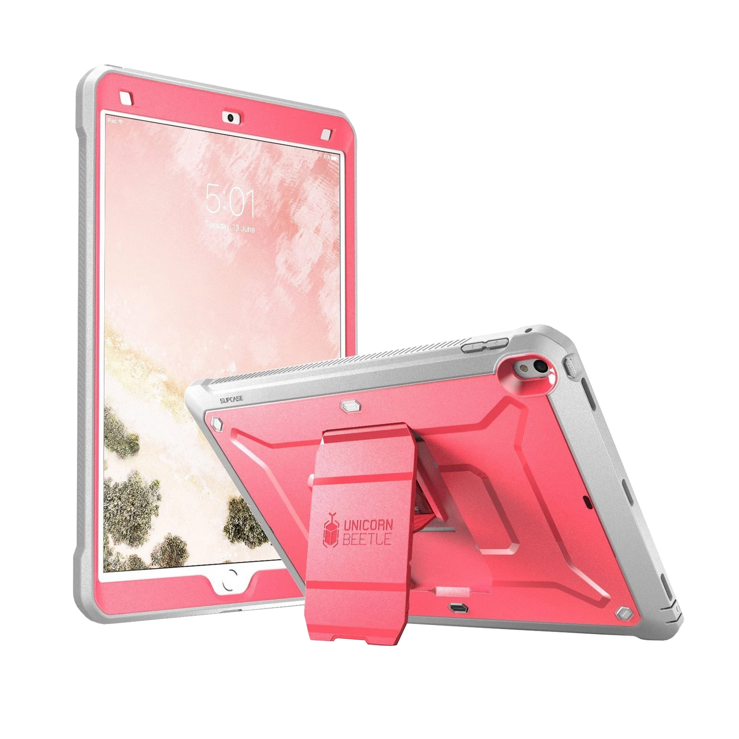 iPad Pro 10.5 inch (2017) Unicorn Beetle Rugged Case with Screen Protector-Pink