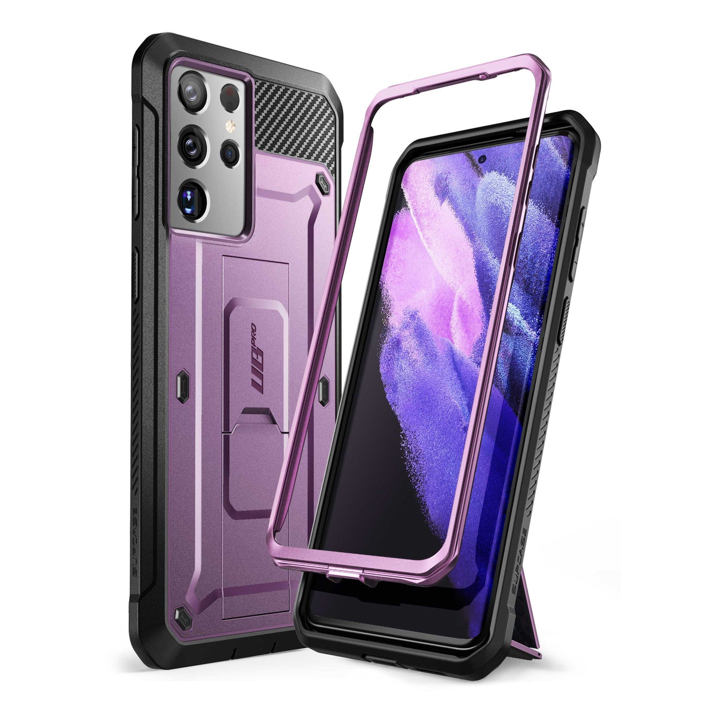 Galaxy S21 Ultra Unicorn Beetle Pro Rugged Case-Metallic Purple