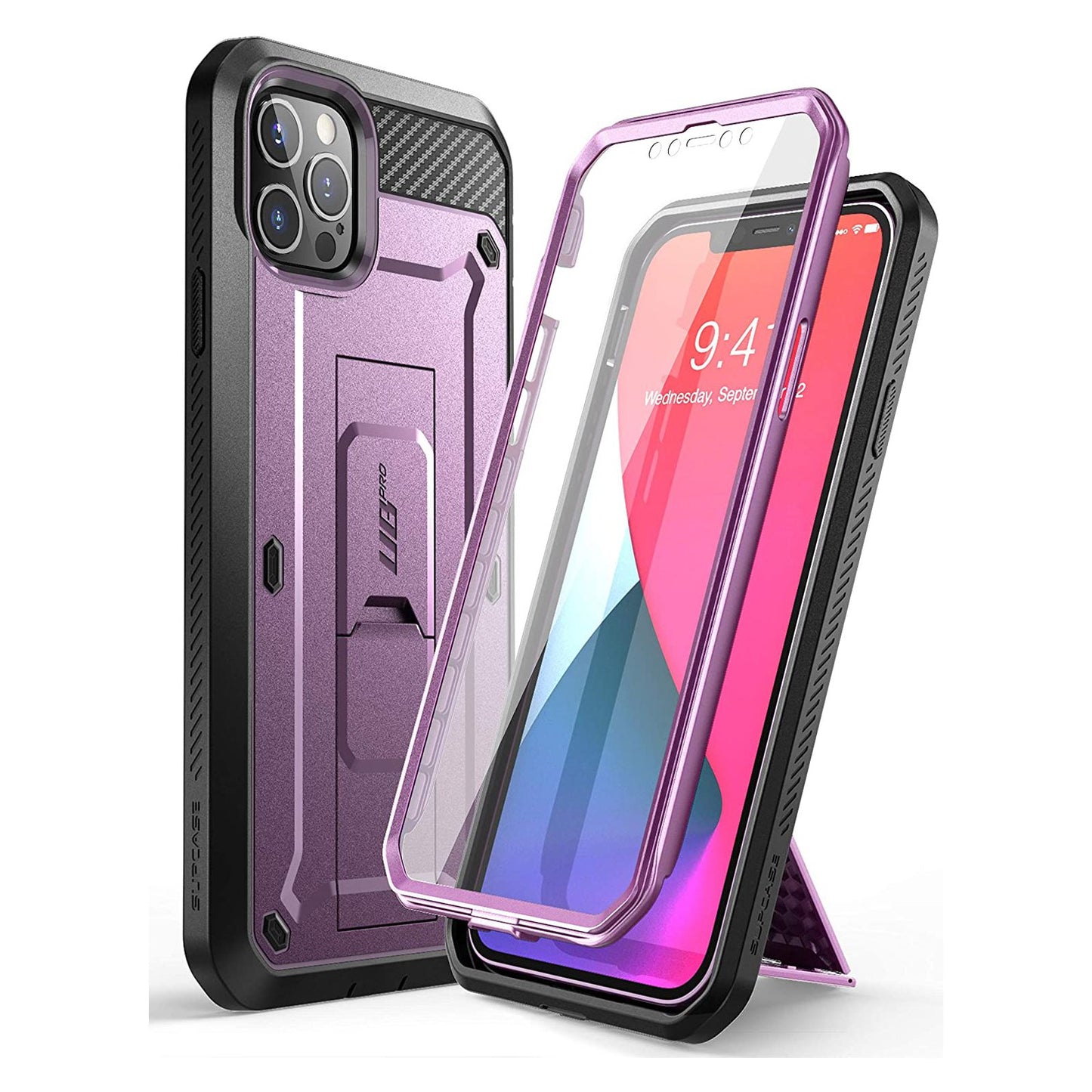 iPhone 12 Pro 6.1 inch Unicorn Beetle Pro Rugged Case-Metallic Purple