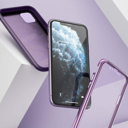 iPhone 11 6.1 inch Unicorn Beetle Maze Rugged Case-Purple